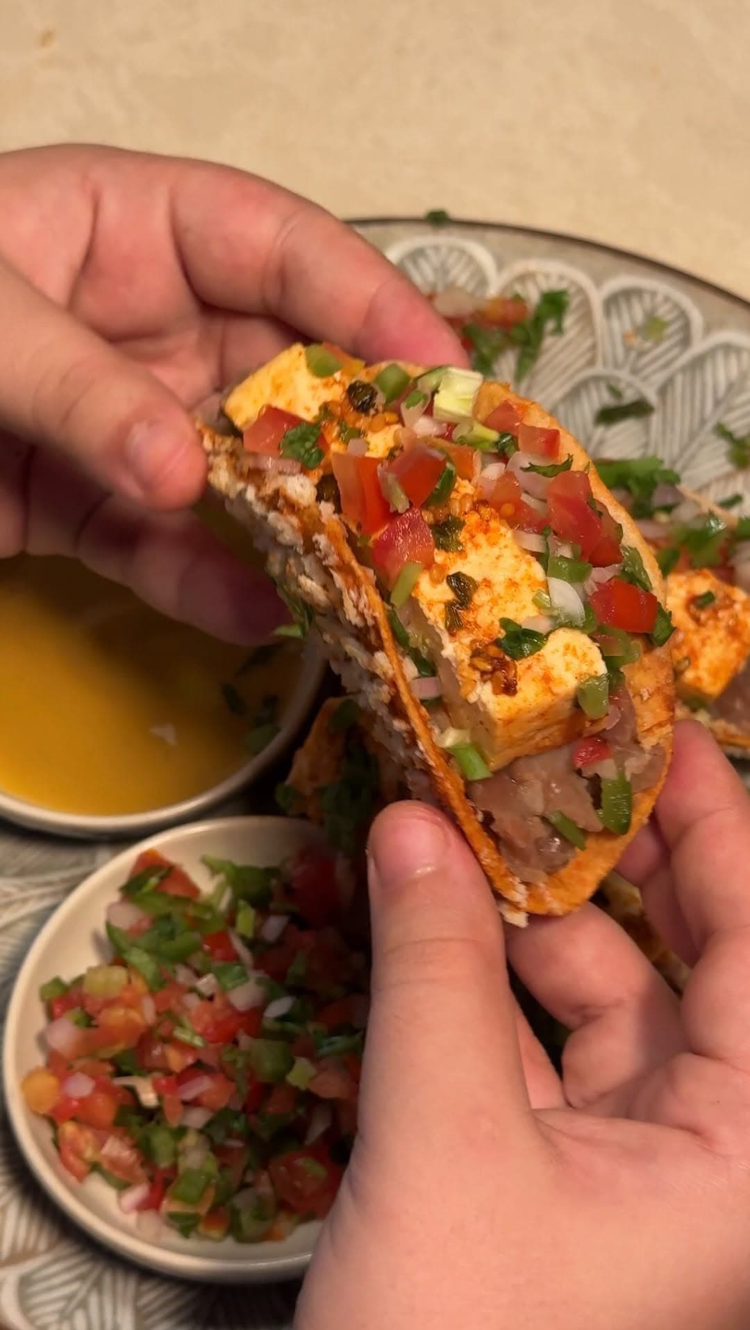 Crispy Bean & Paneer Tacos