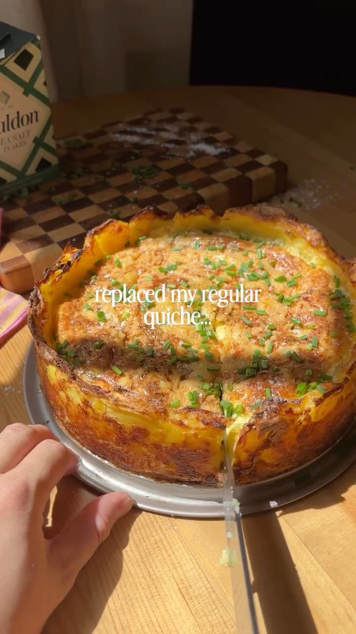 Potato Crust Quiche (Ham, Spinach & Cheese)