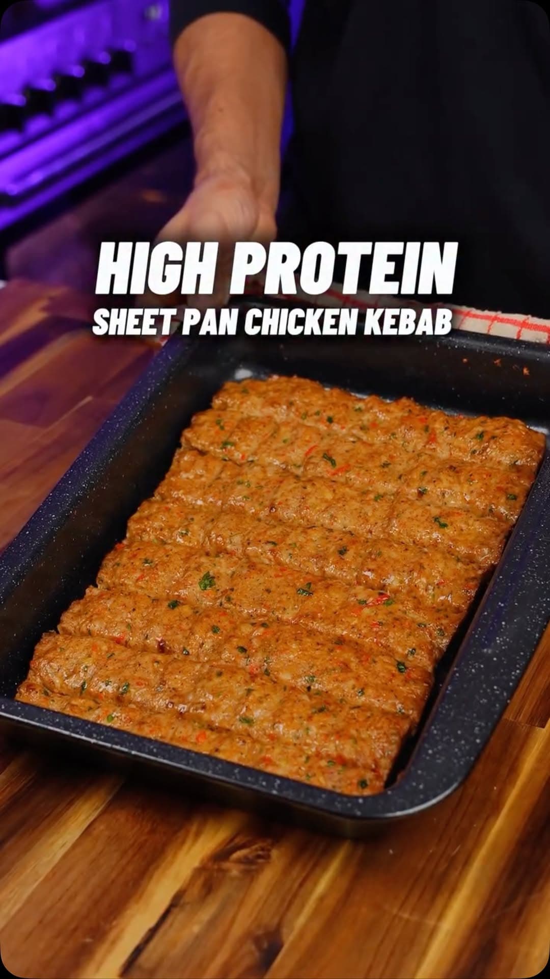 High Protein Sheetpan Chicken Kebabs
