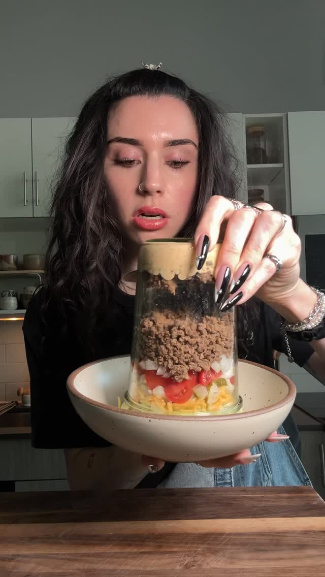 Big Mac Salad Jars