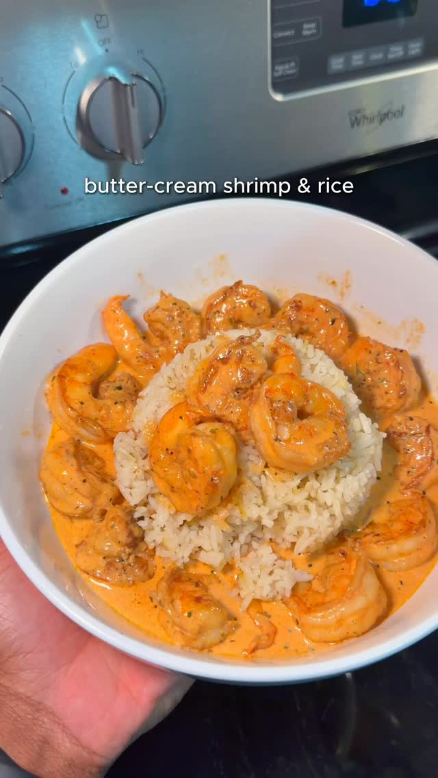 Creamy Butter-Cream Shrimp & Rice