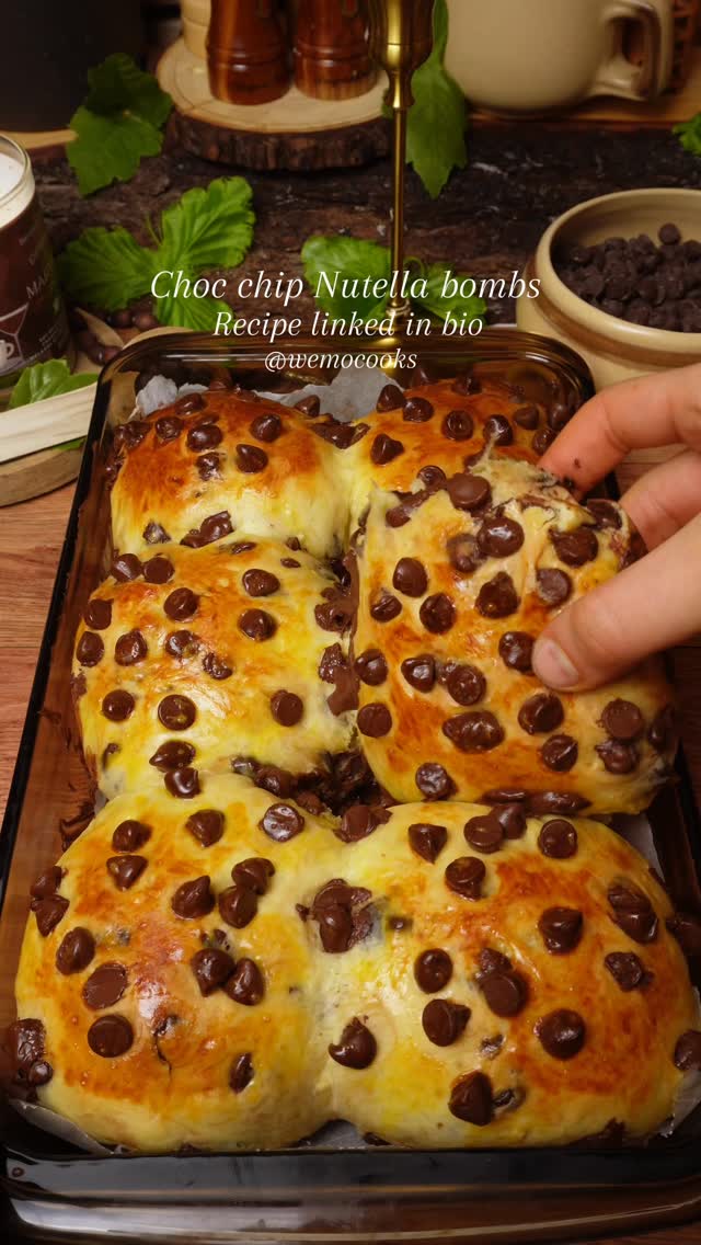 Chocolate Chip Nutella Bombs