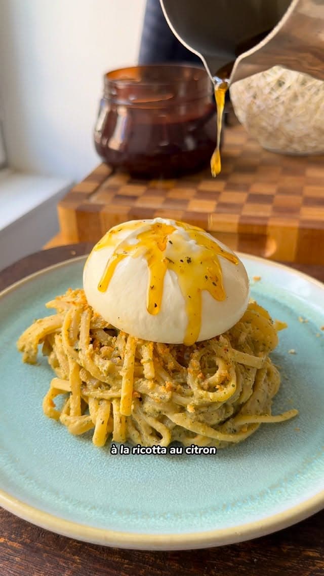 Pâtes crémeuses courgettes ricotta & zaatar