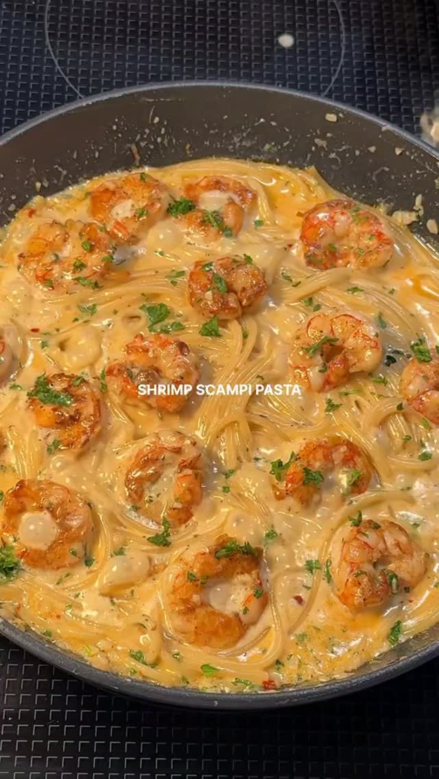 Creamy Garlic Shrimp Scampi Pasta