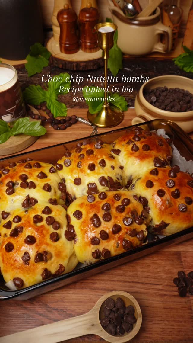 Choc chip nutella bombs