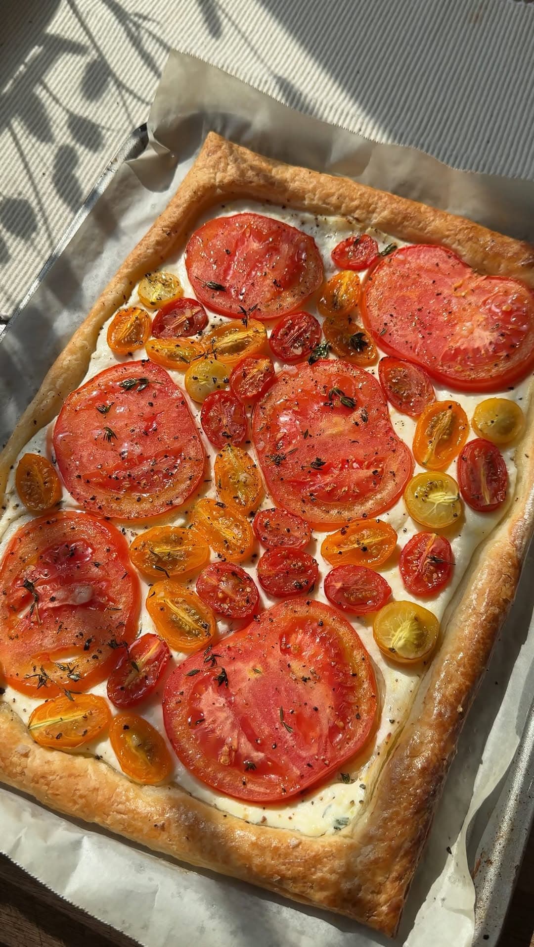 Tarta de tomate y ricotta