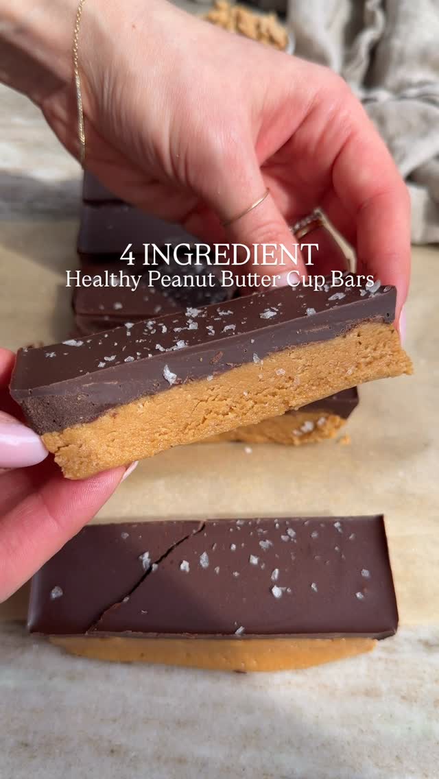 Barras de mantequilla de maní y chocolate sin hornear