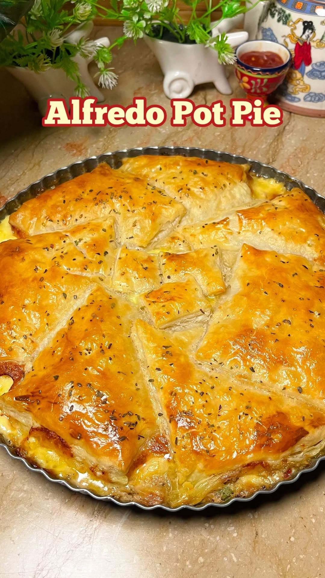 Chicken Alfredo Pot Pie