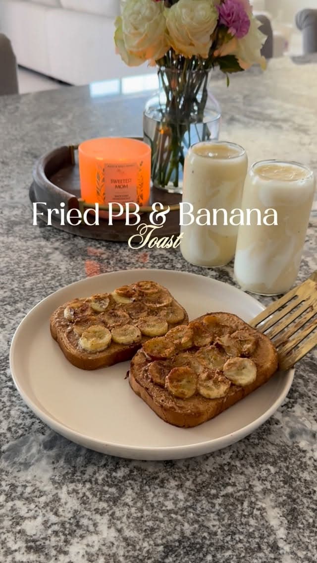 Peanut Butter Banana Honey Toast