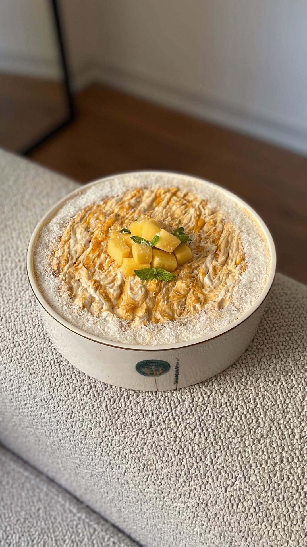 No-Bake Mango Caramel Cheesecake