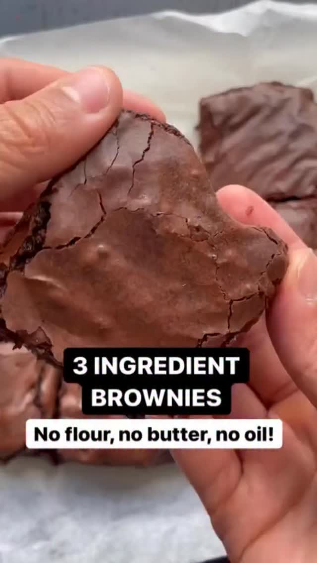 3-Ingredient Fudgy Brownies