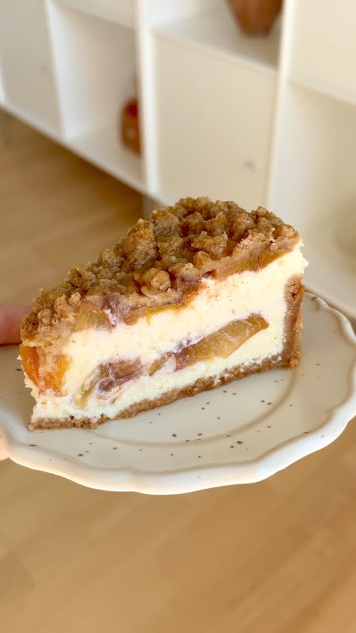 Cheesecake aux Pêches et Crumble