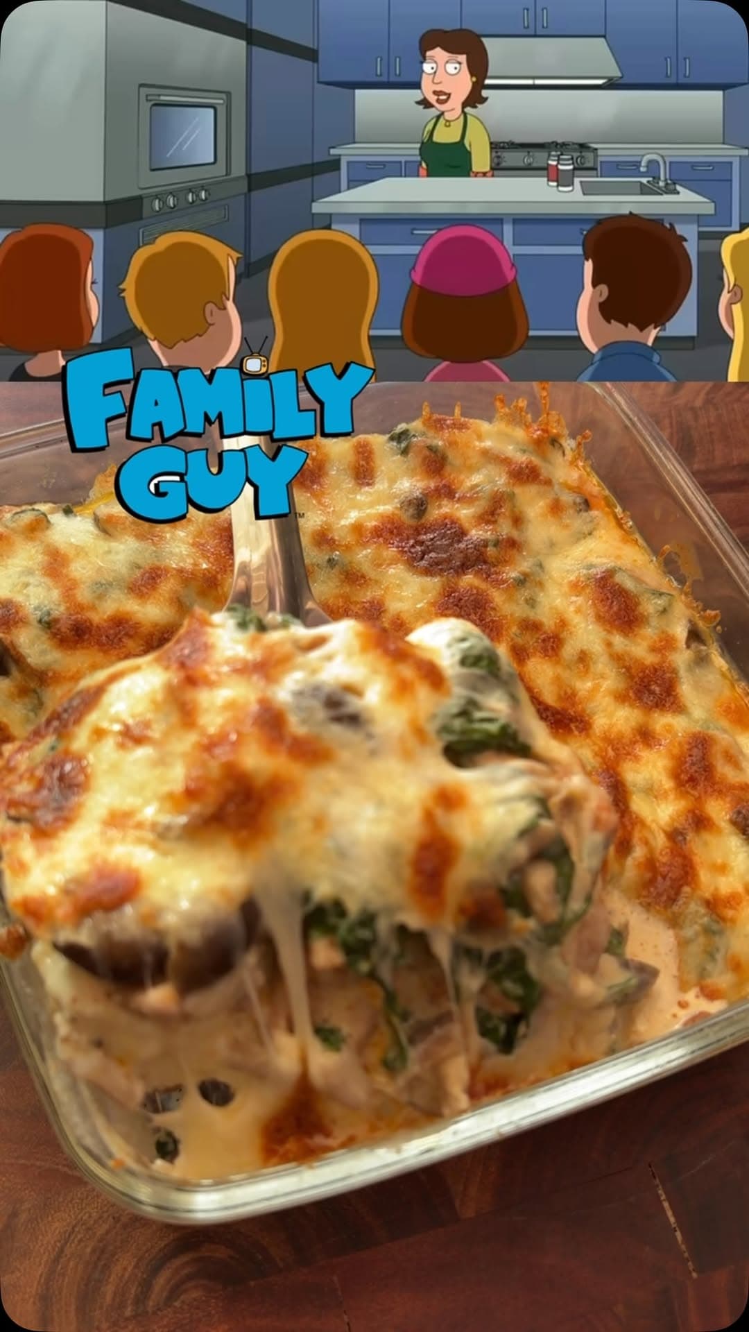 Creamy Chicken, Mushroom & Spinach Casserole