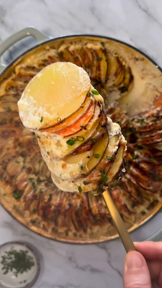 Quick Potato and Sweet Potato Gratin