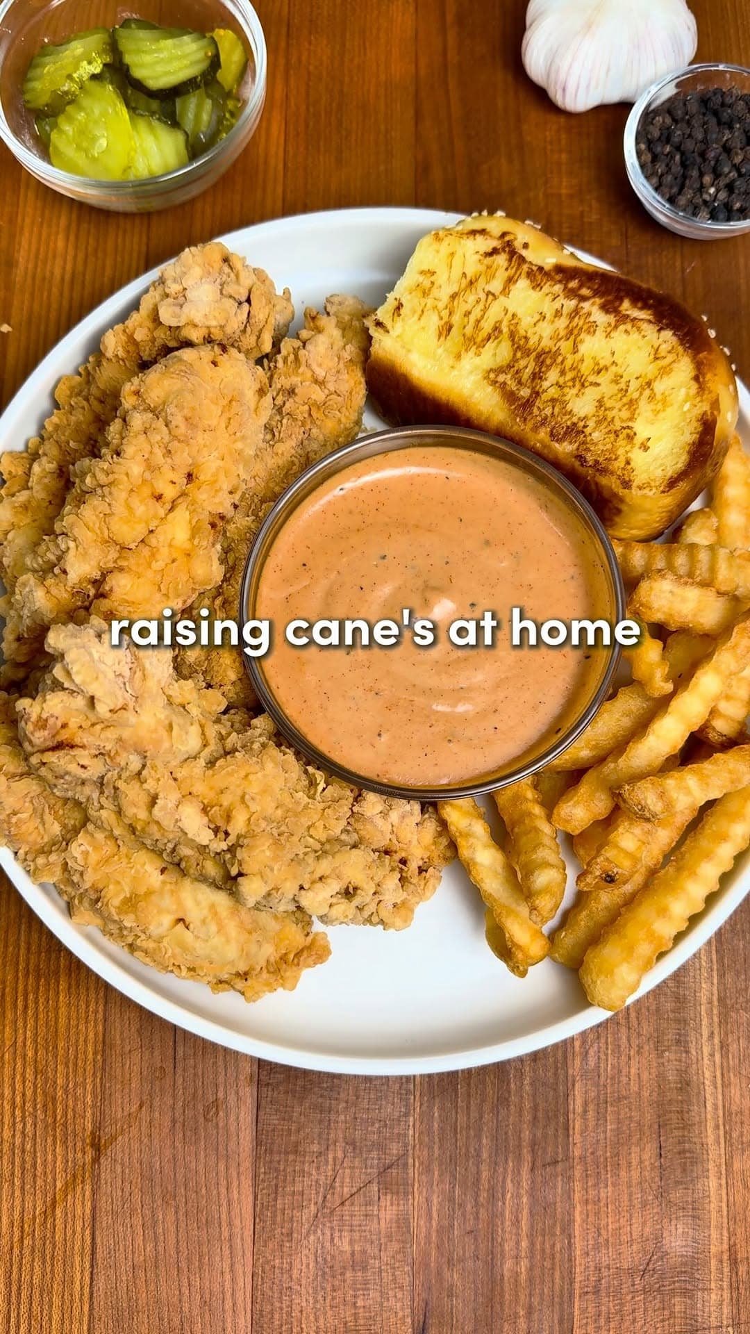 Raising Cane's Chicken Tenders with Cane's Sauce