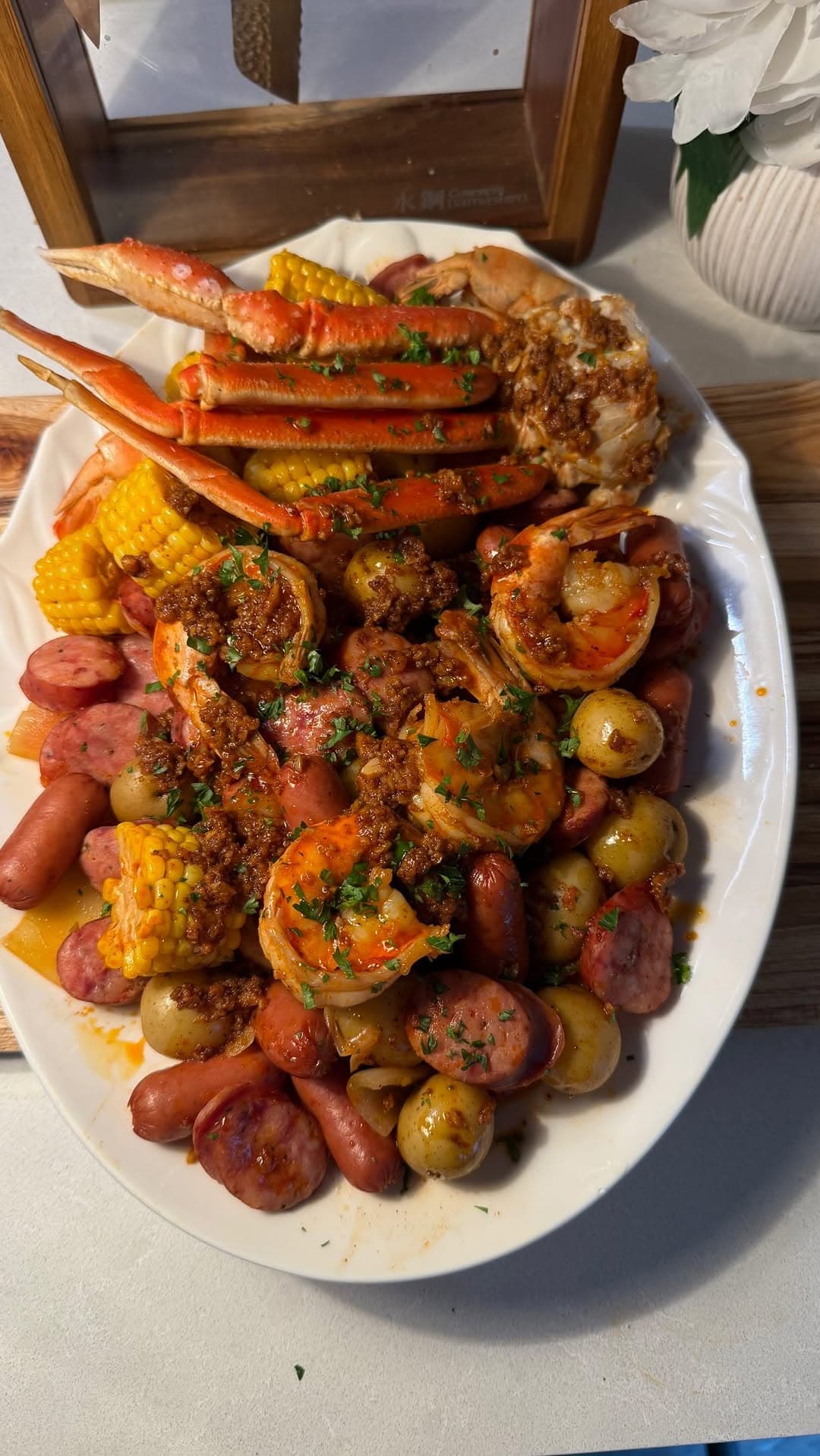 Spicy Garlic Butter Seafood Boil