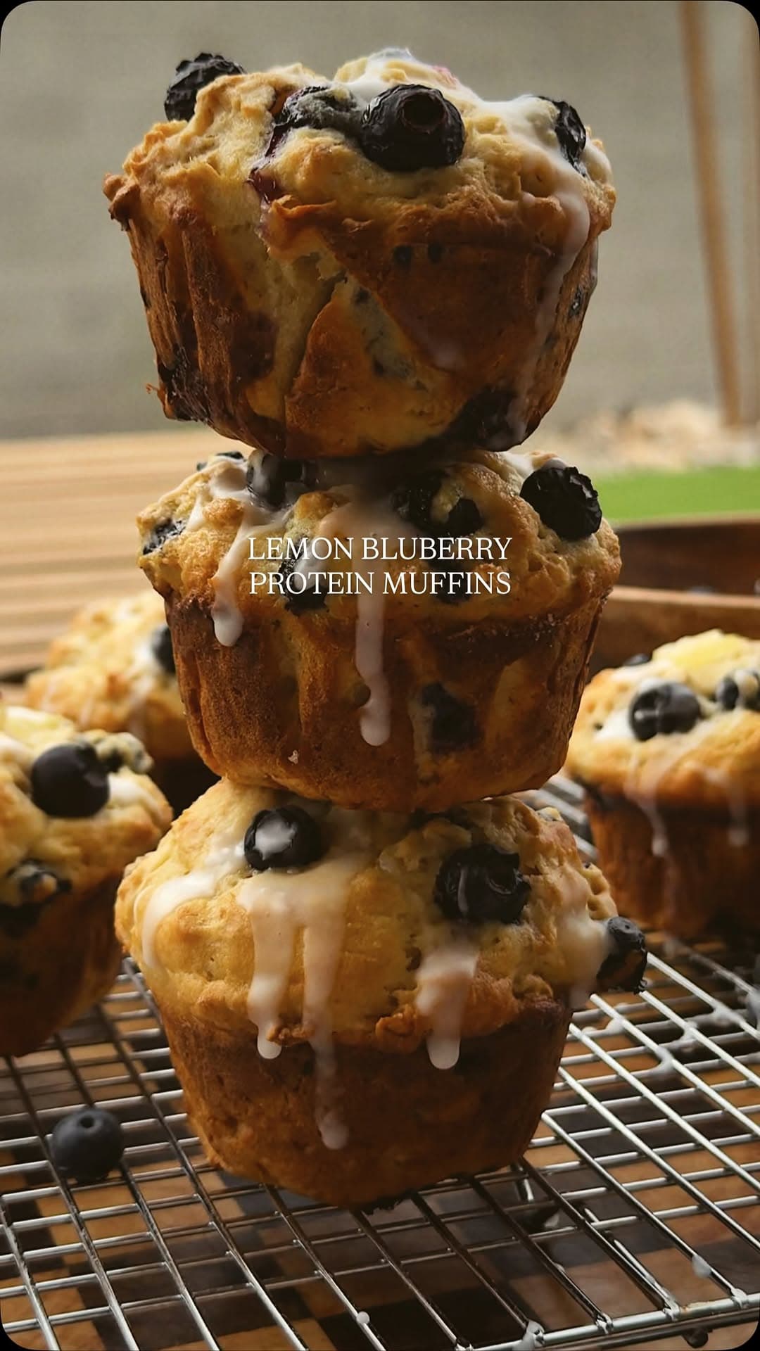 Lemon Blueberry Protein Muffins
