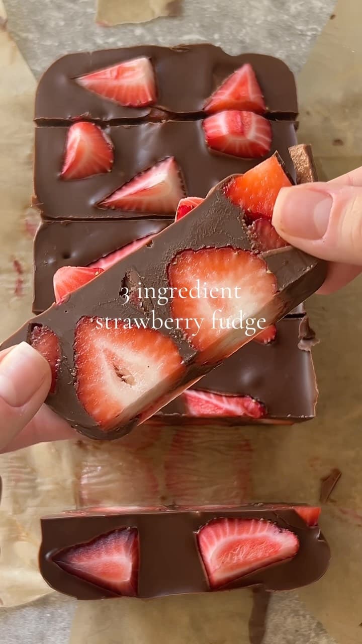 3-Ingredient Strawberry Fudge