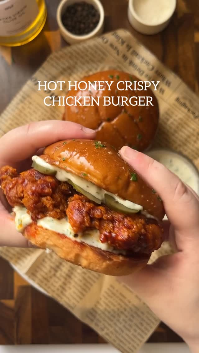 Hot Honey Crispy Chicken Burger