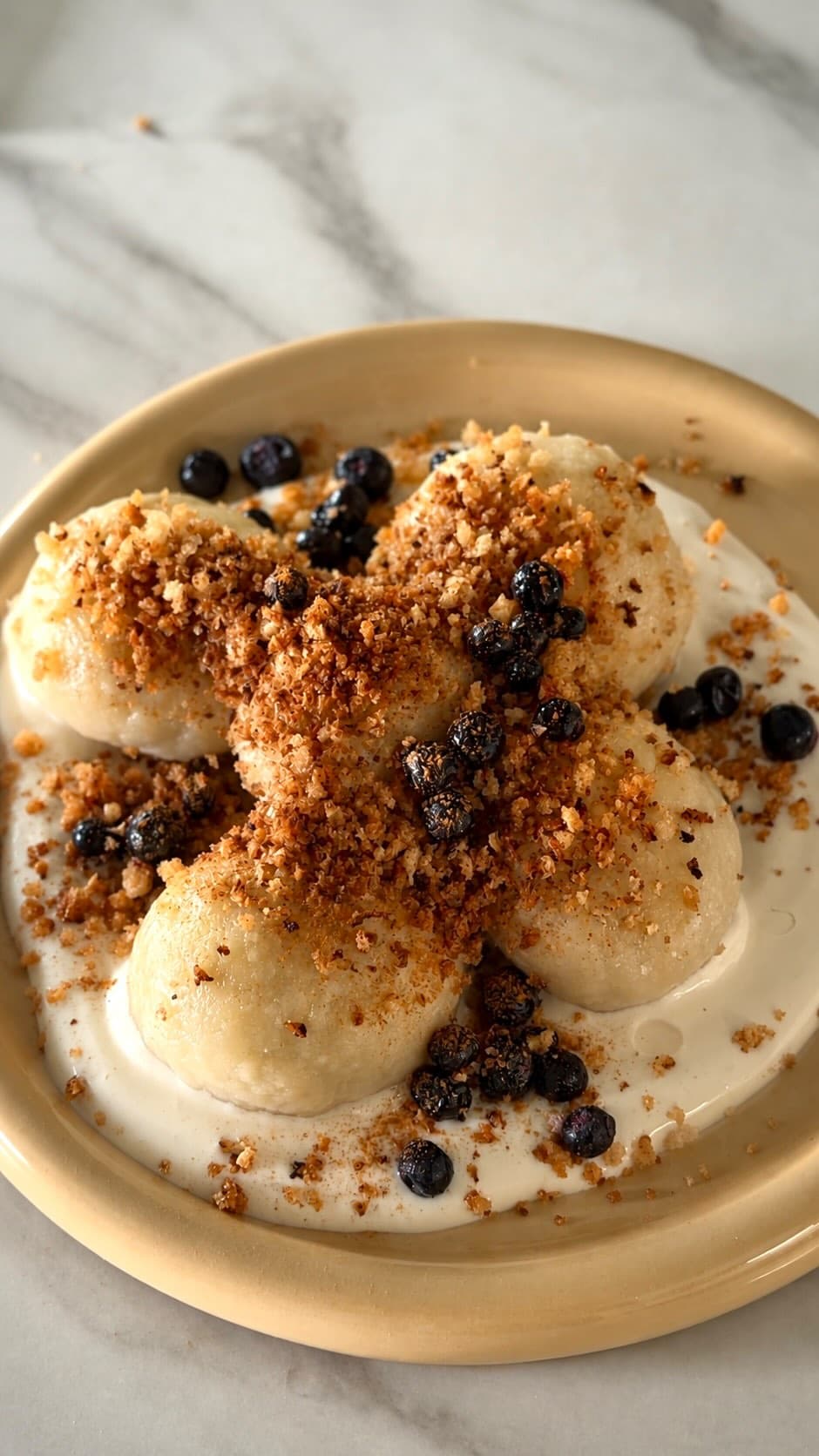 Blueberry Tofu Dumplings