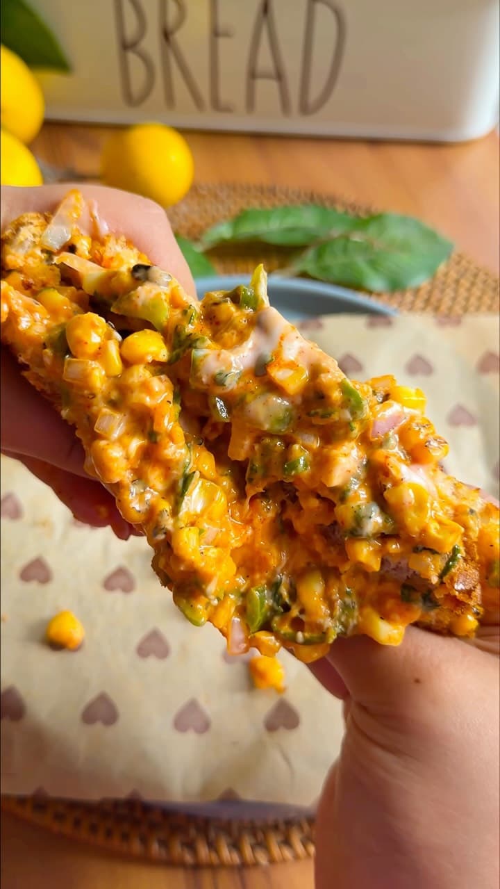Roasted Corn Cheese Sandwich