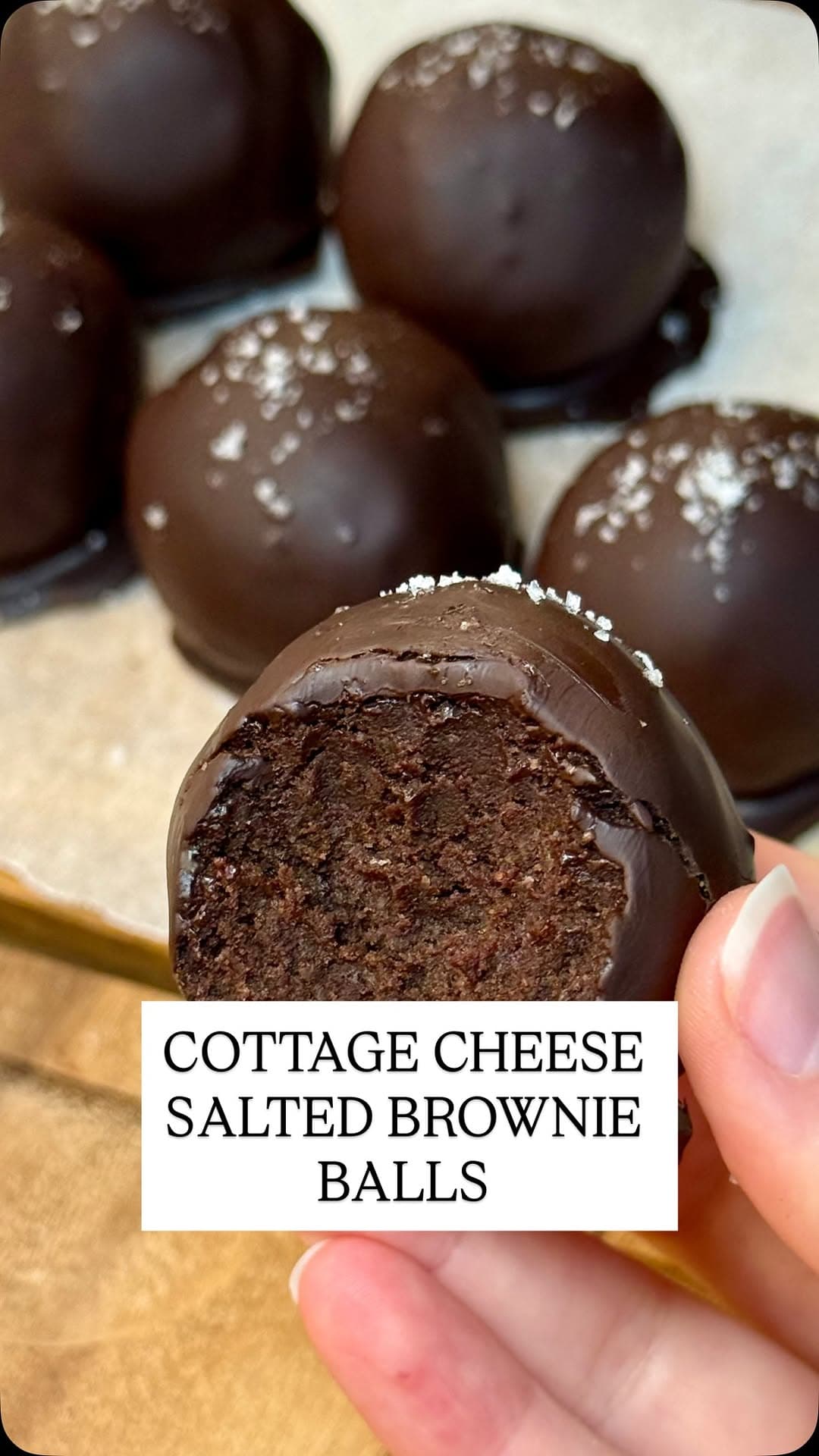 Cottage Cheese Salted Brownie Balls