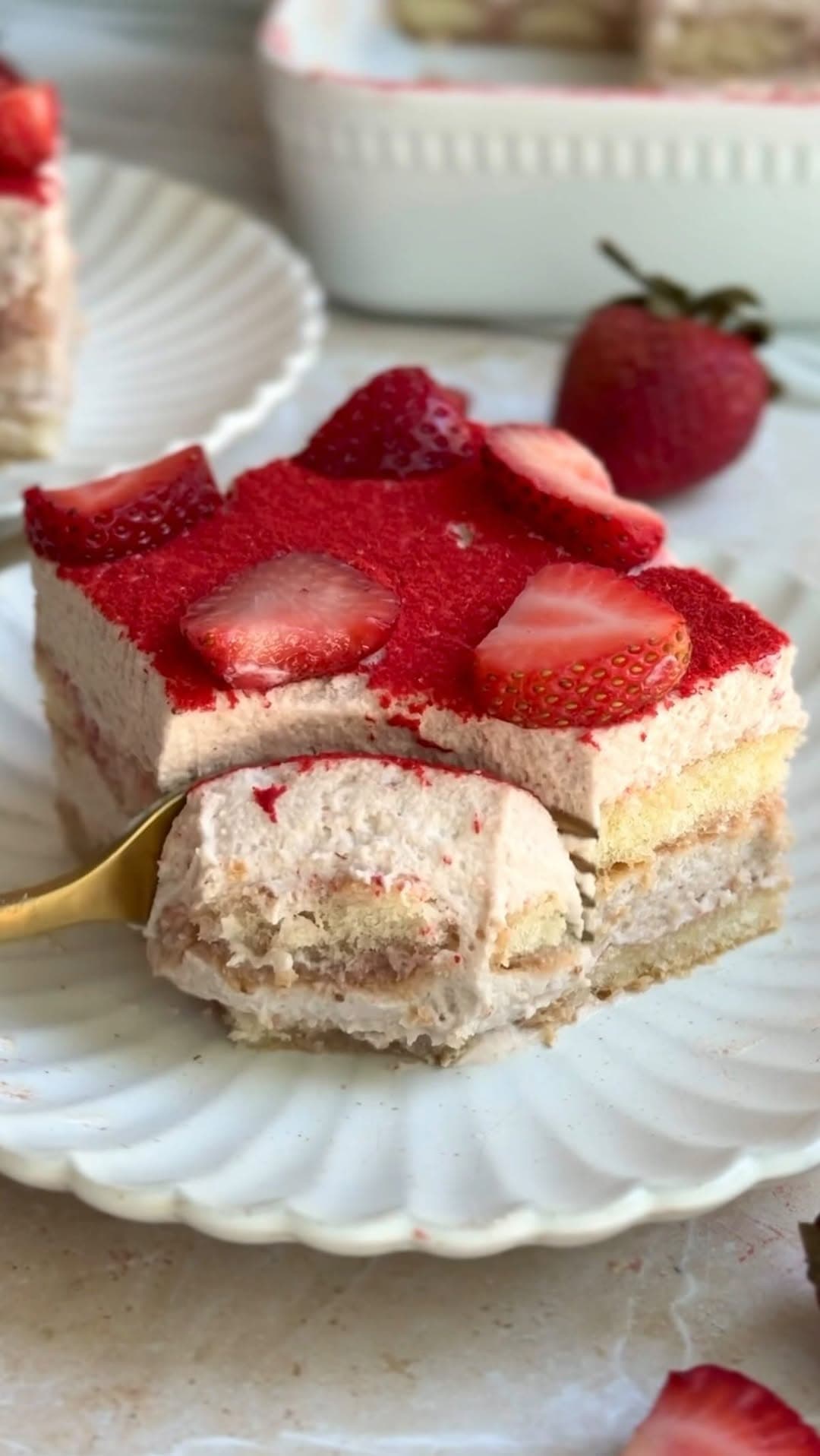 Triple Strawberry Tiramisu