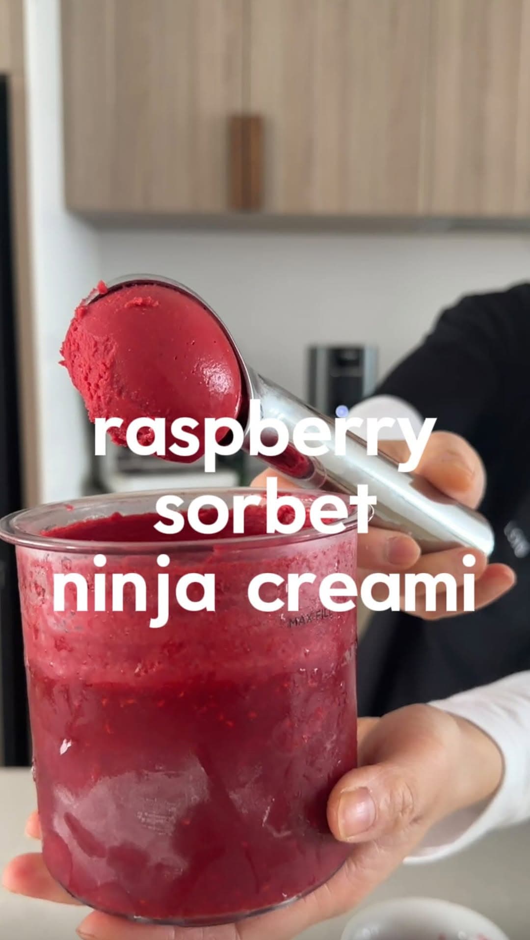 3 Ingredient Raspberry Sorbet