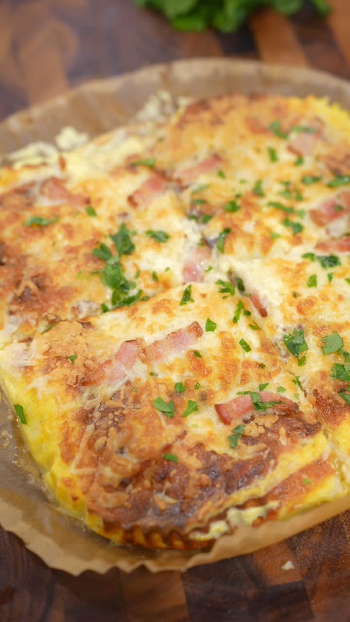Omelette protéinée au cottage et bacon