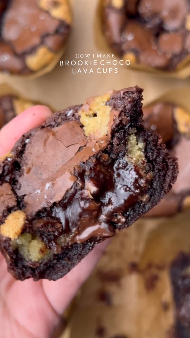 Brookie cups au chocolat fondant