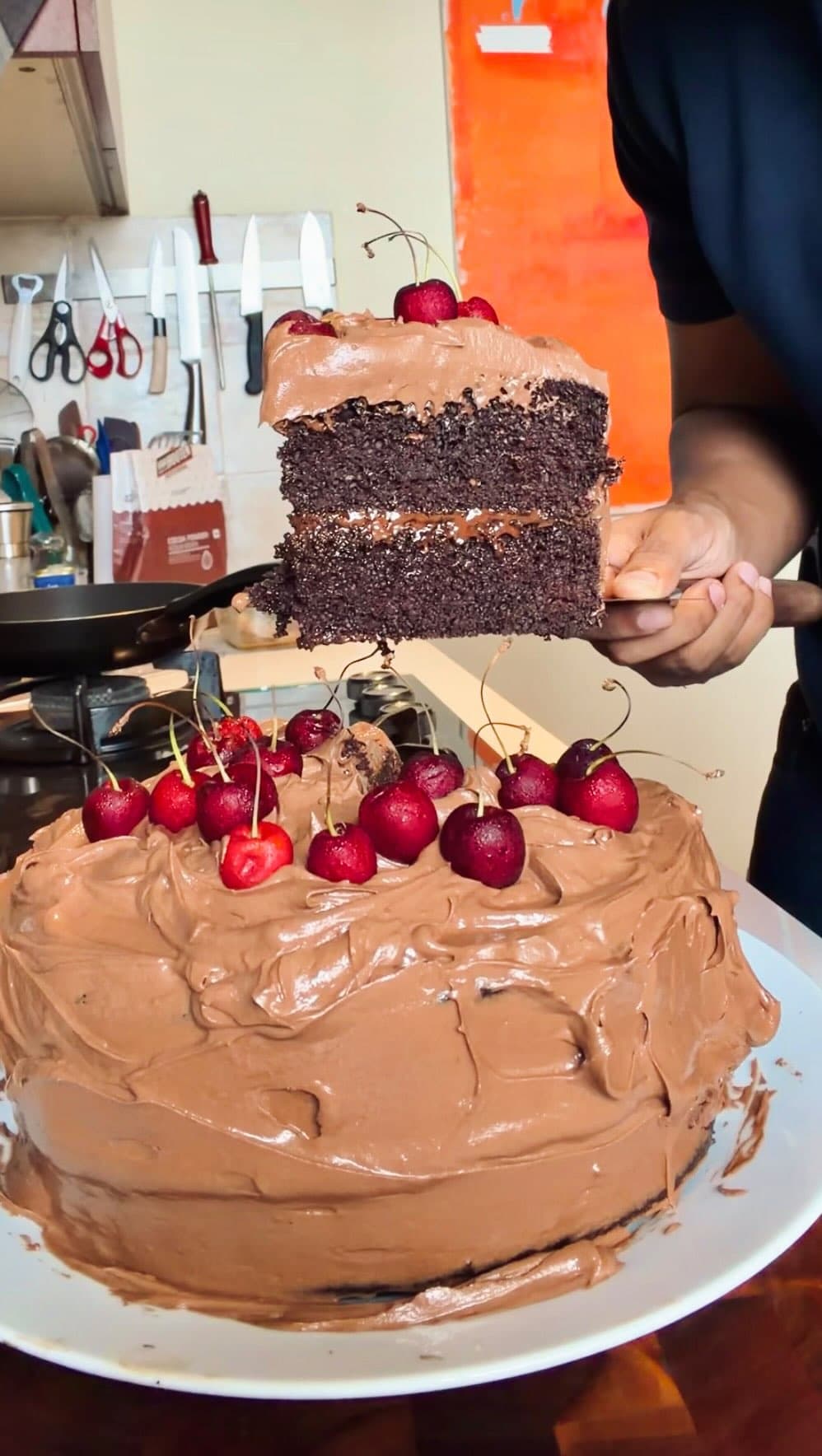 Double Chocolate Buttercream Frosting Cake