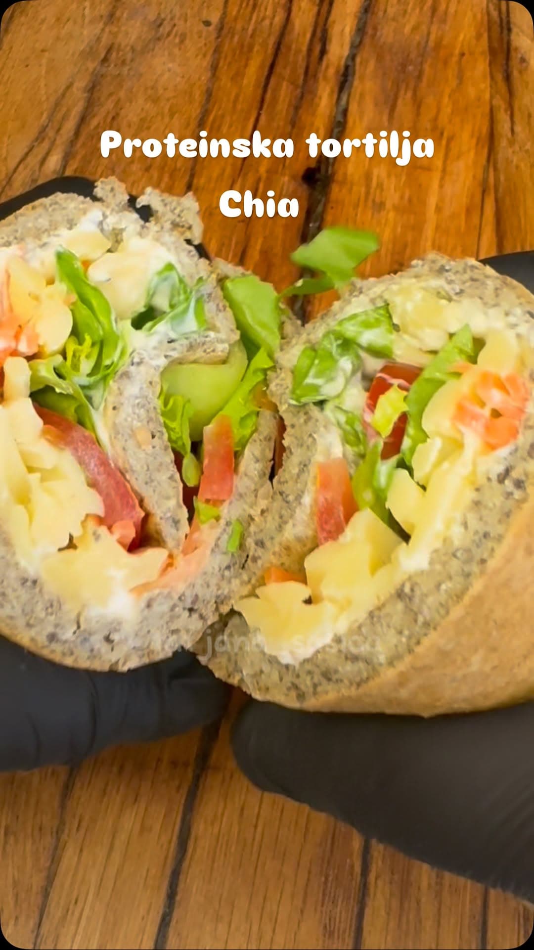 Tortilla proteica de chía