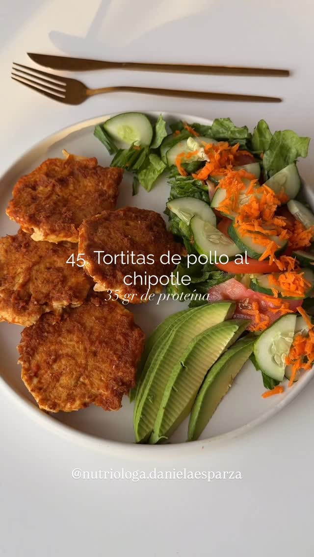 Tortitas de pollo al chipotle