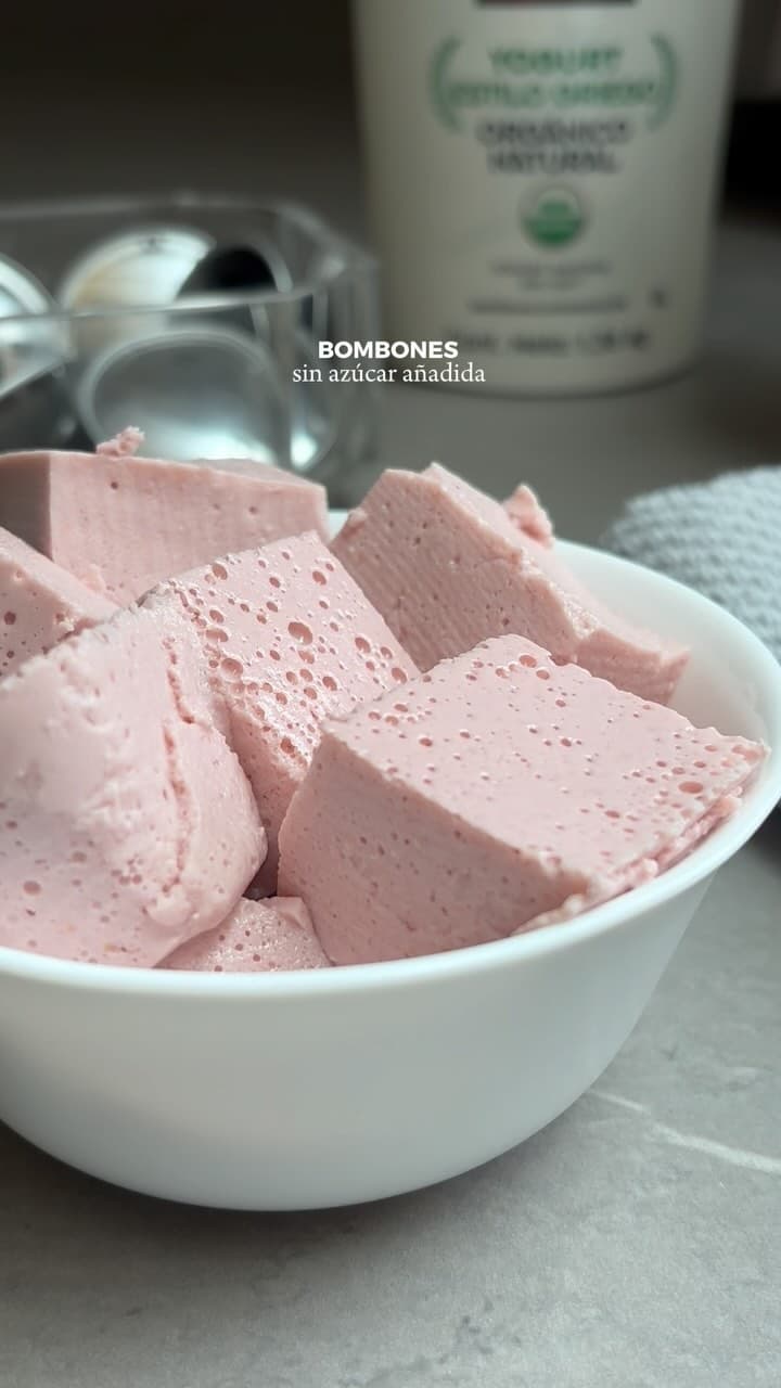 Bombones de fresa sin azúcar añadida
