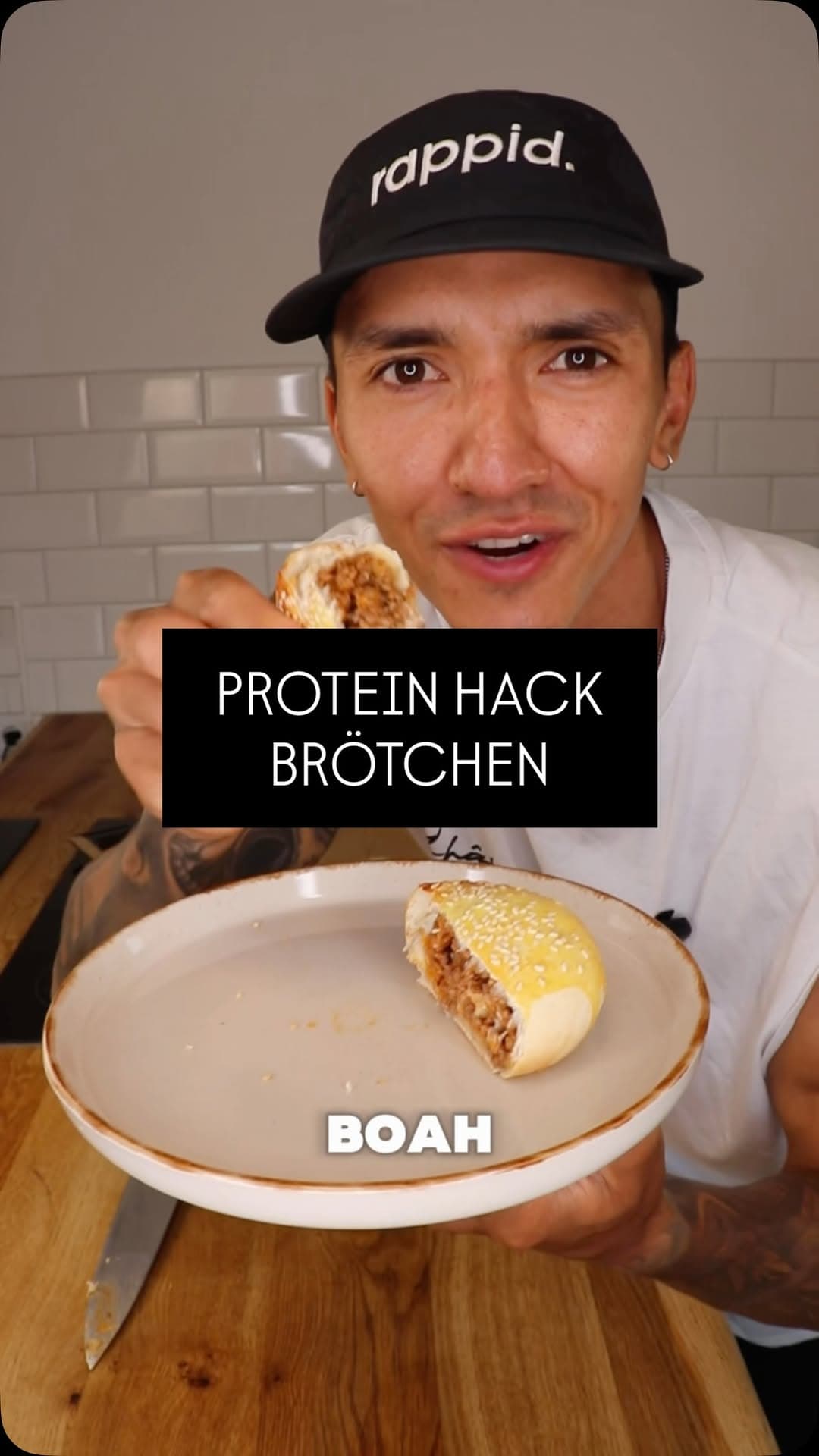 Light Burger Brötchen mit Rinderhack
