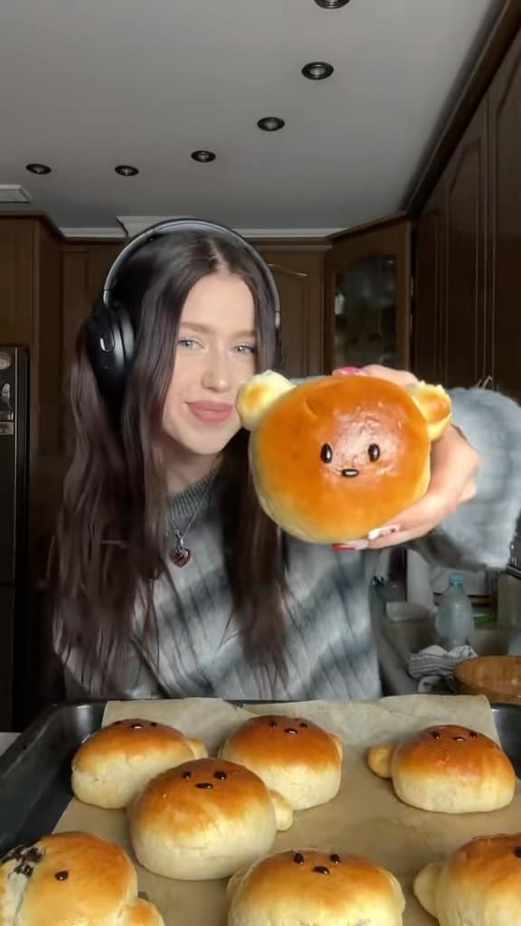 Булочки с Nutella в форме мишек