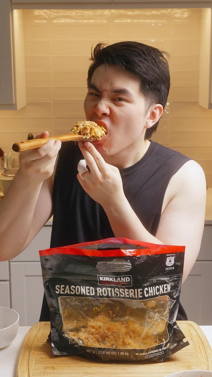 Costco Rotisserie Chicken Rice in a Bag with Ginger Scallion Oil