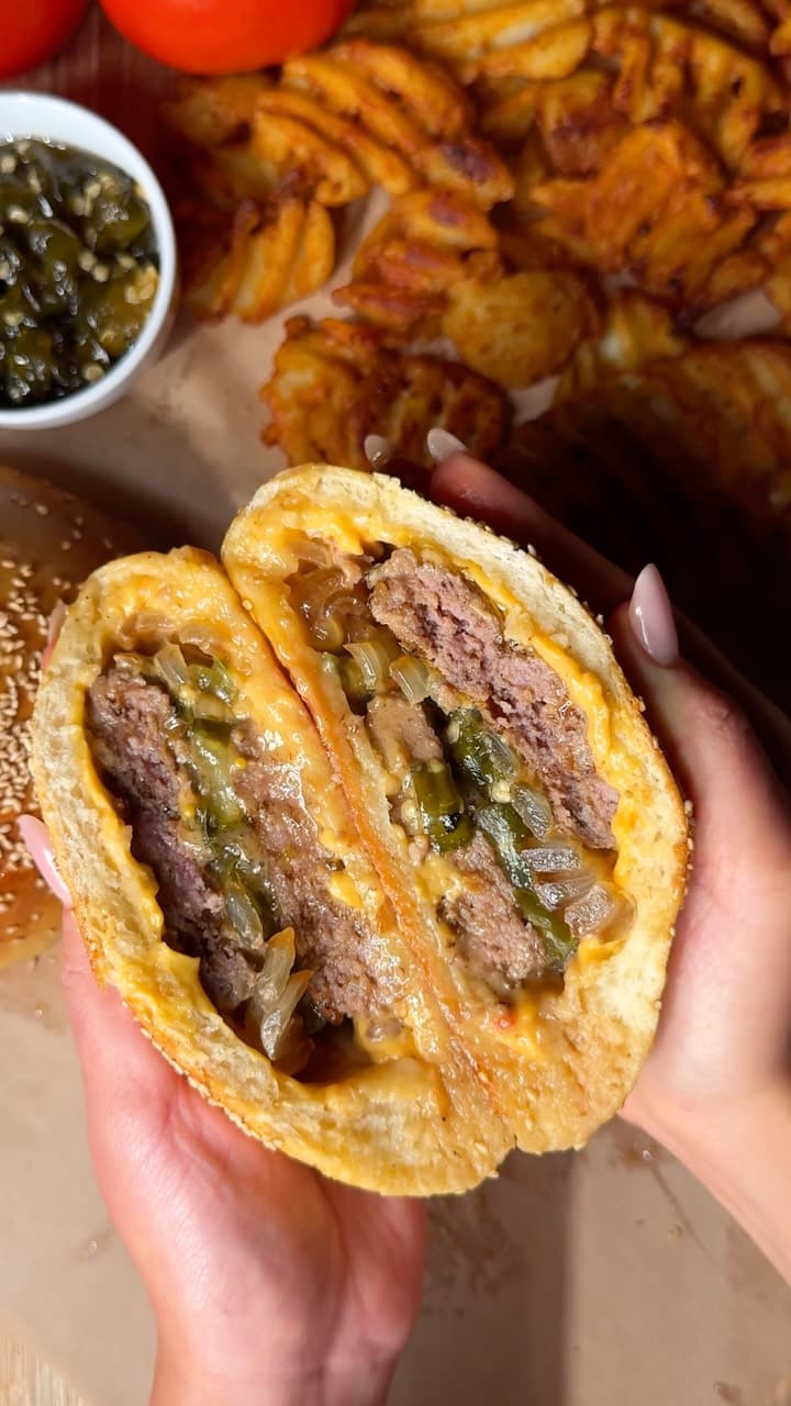 Burger-Stuffed Buns