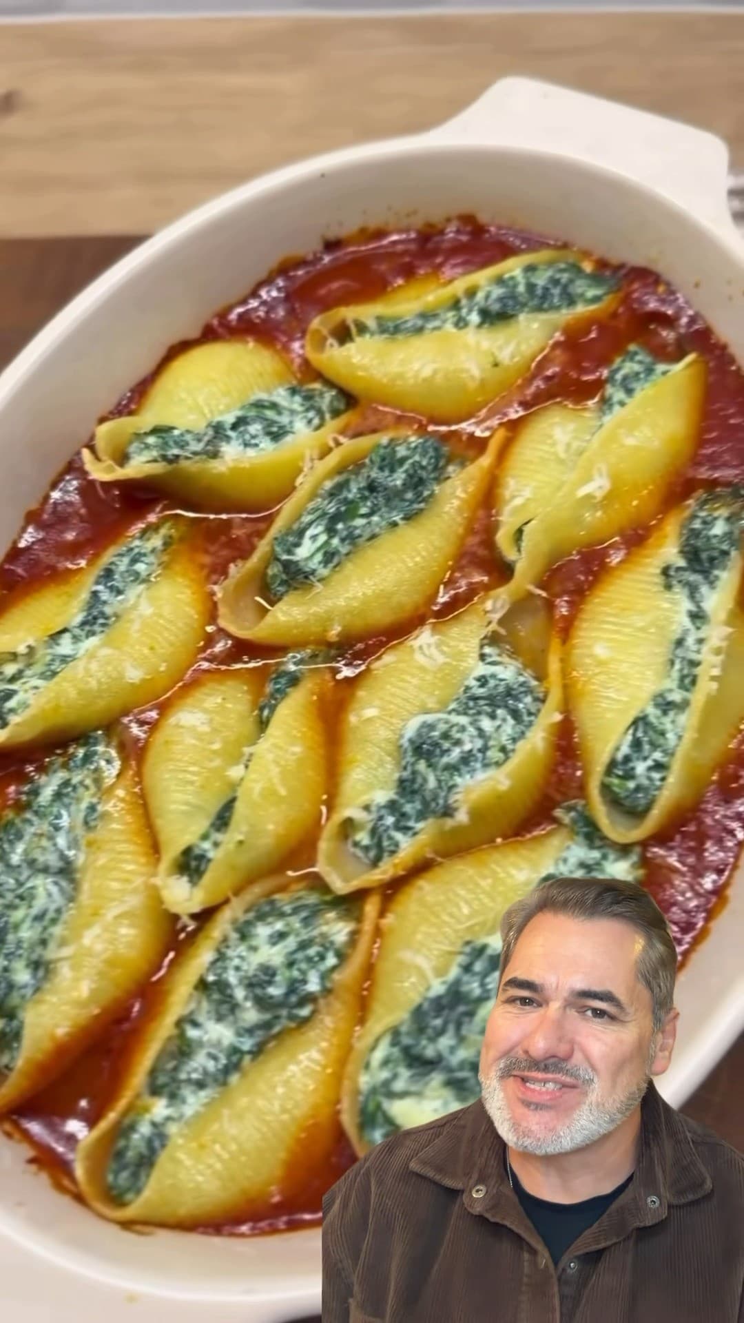 Conchiglioni Stuffed with Ricotta and Spinach