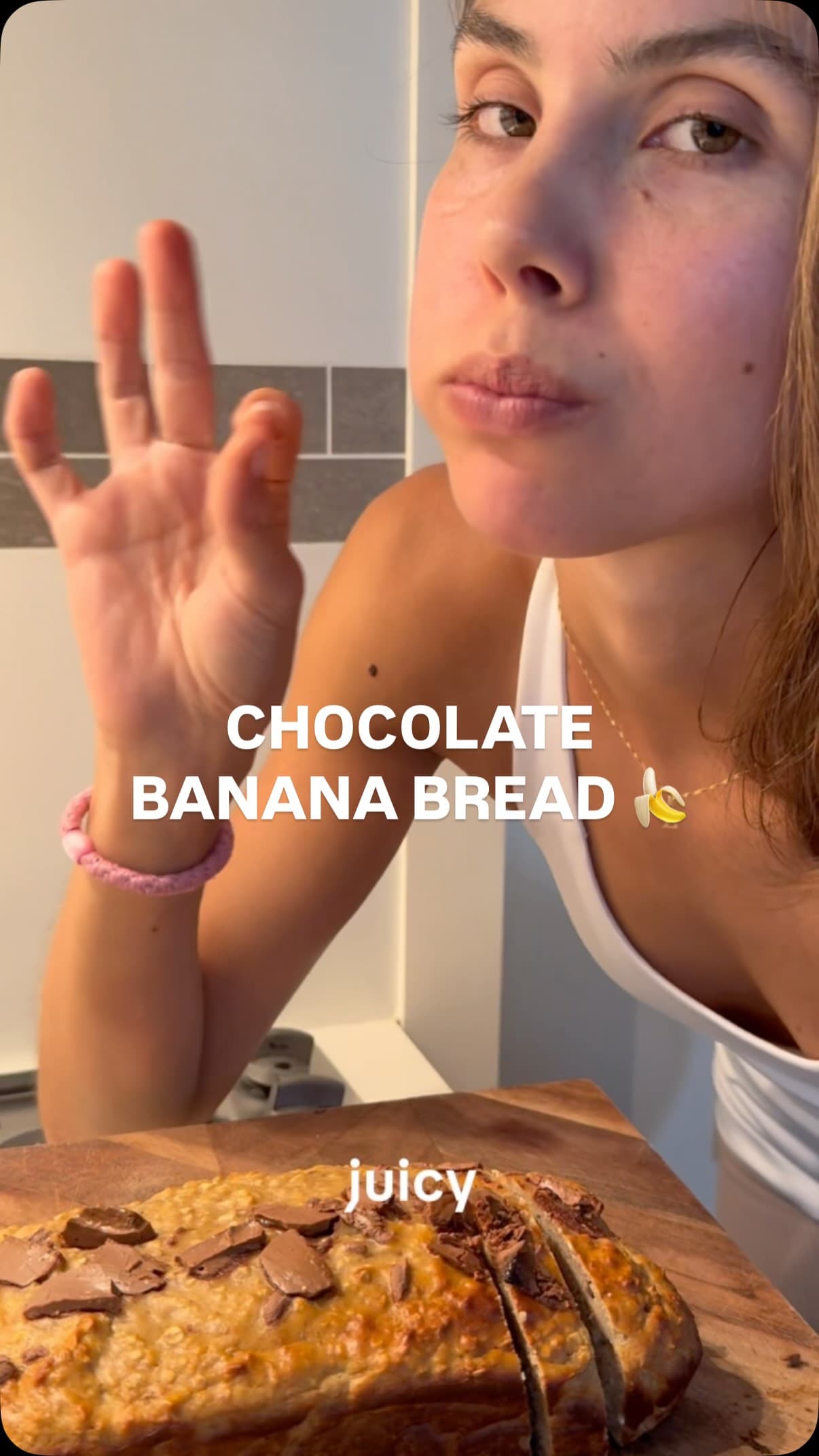 Čokoládový banánový chlebík