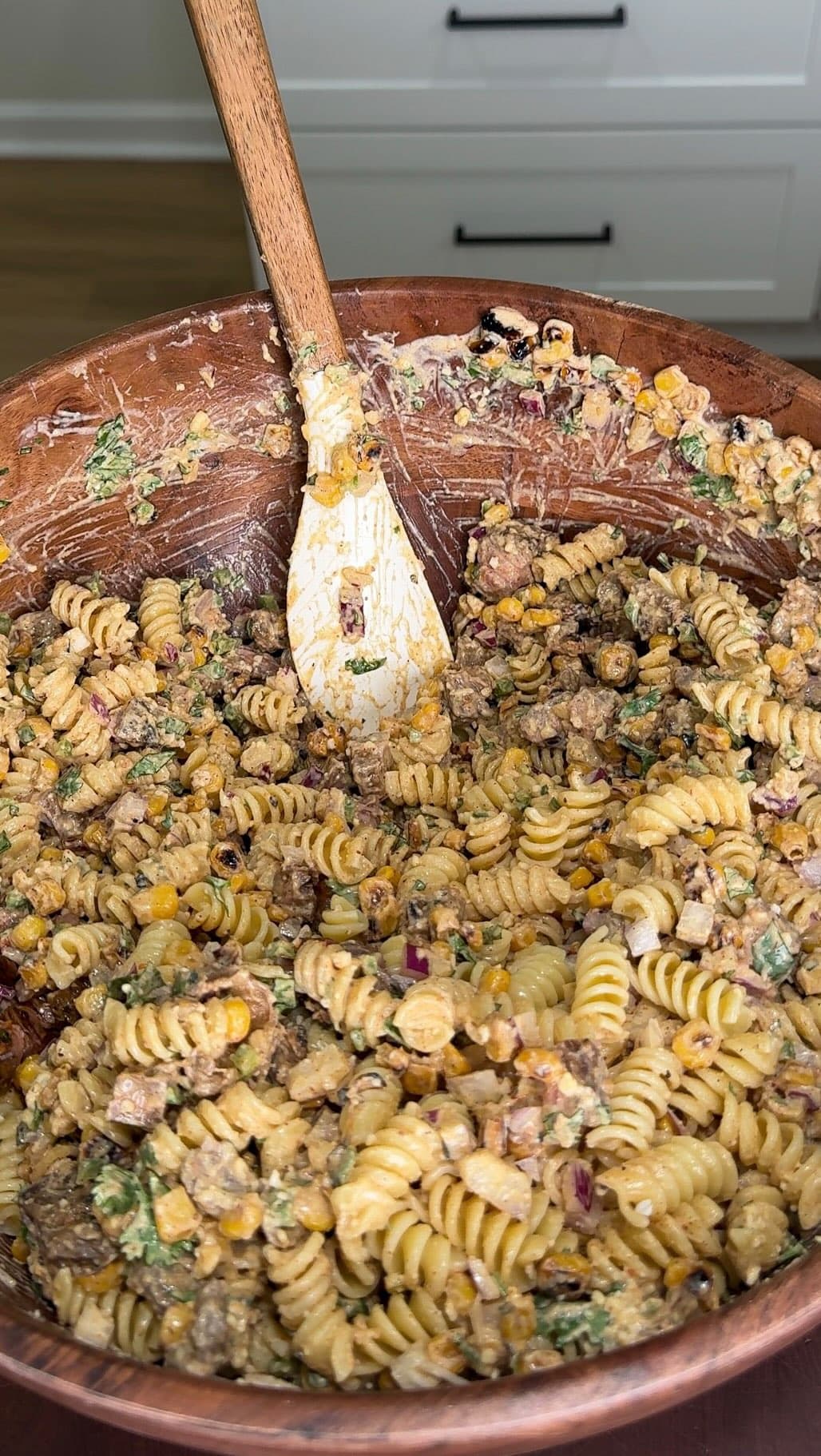 Street Corn Pasta Salad with Steak
