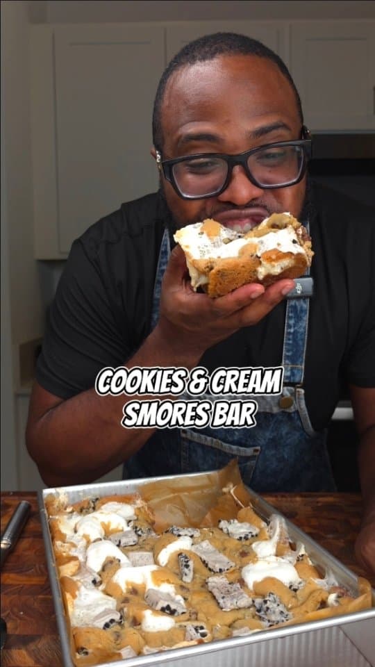 Cookies and Cream S'mores Cookie Bars