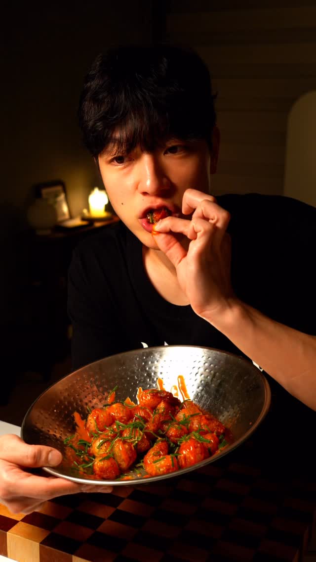 Crispy Korean Potato Street Snack with Buldak Mayo