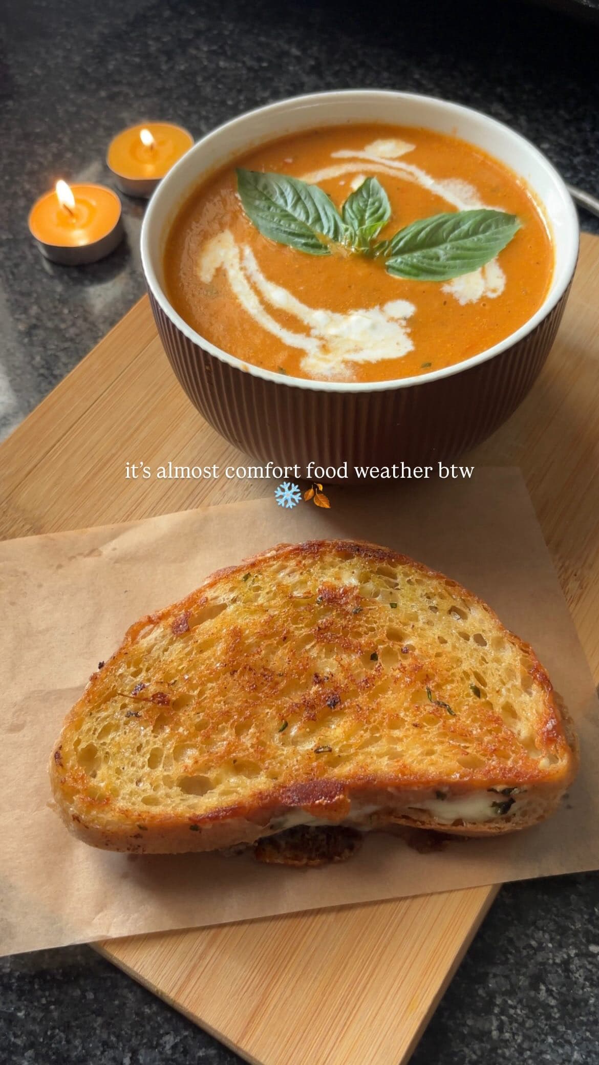 Creamy Tomato Soup & Grilled Cheese