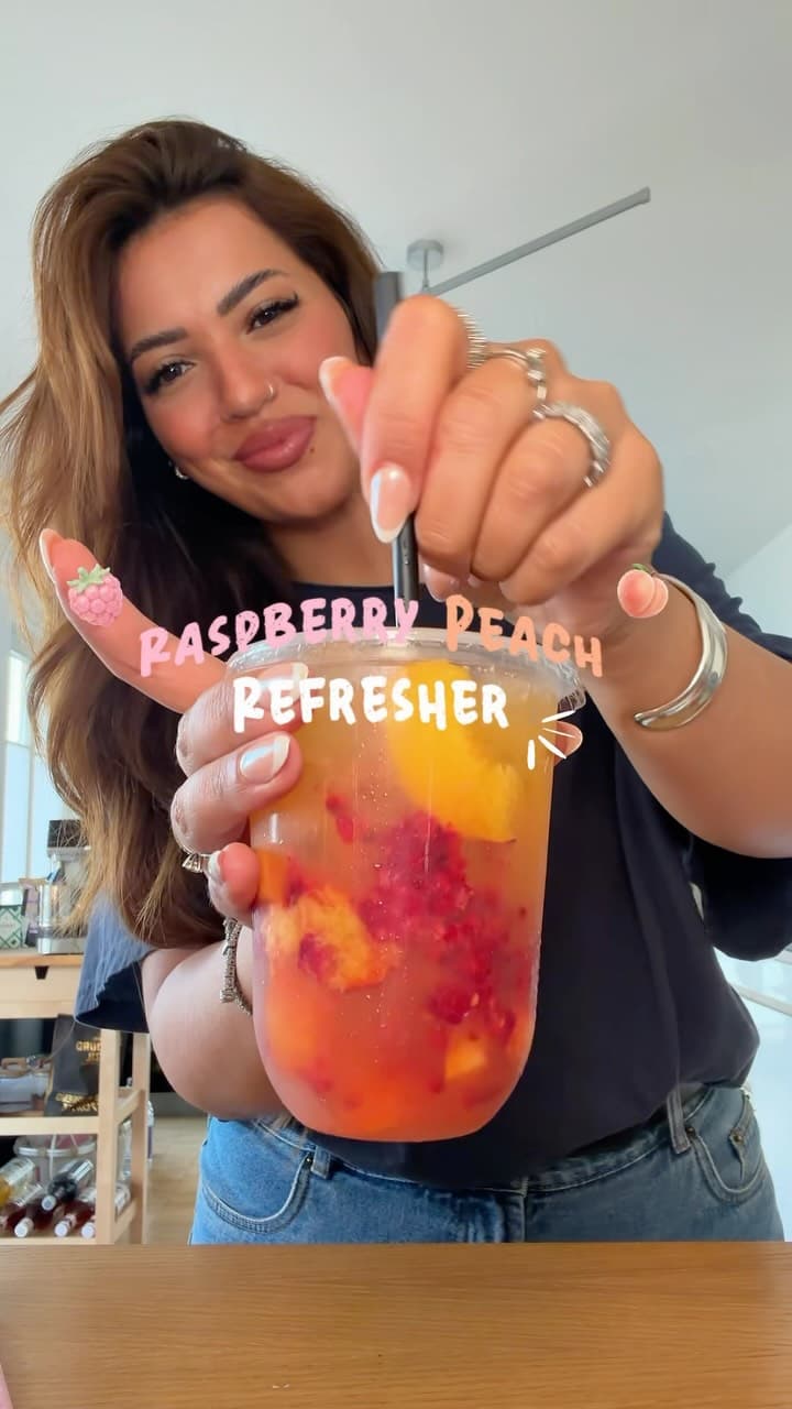 Pfirsich-Himbeer-Refresher