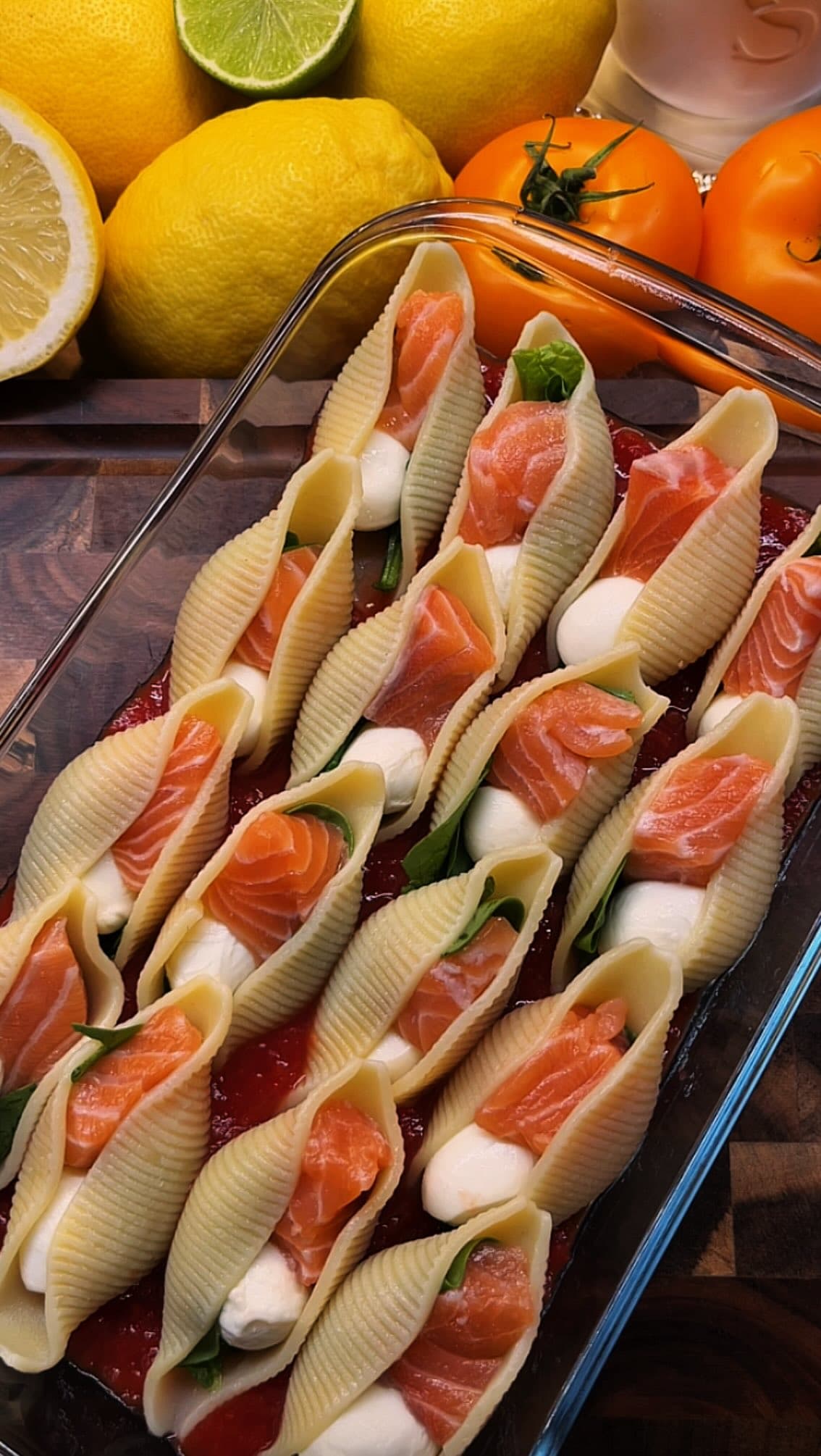Creamy Salmon Stuffed Shells