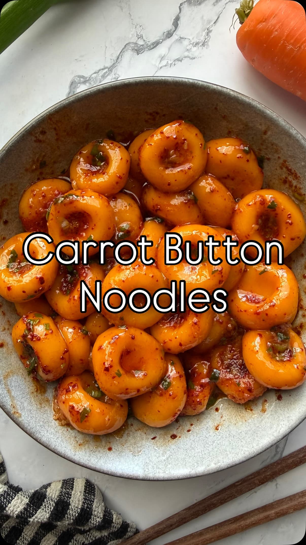 Carrot Button Noodles