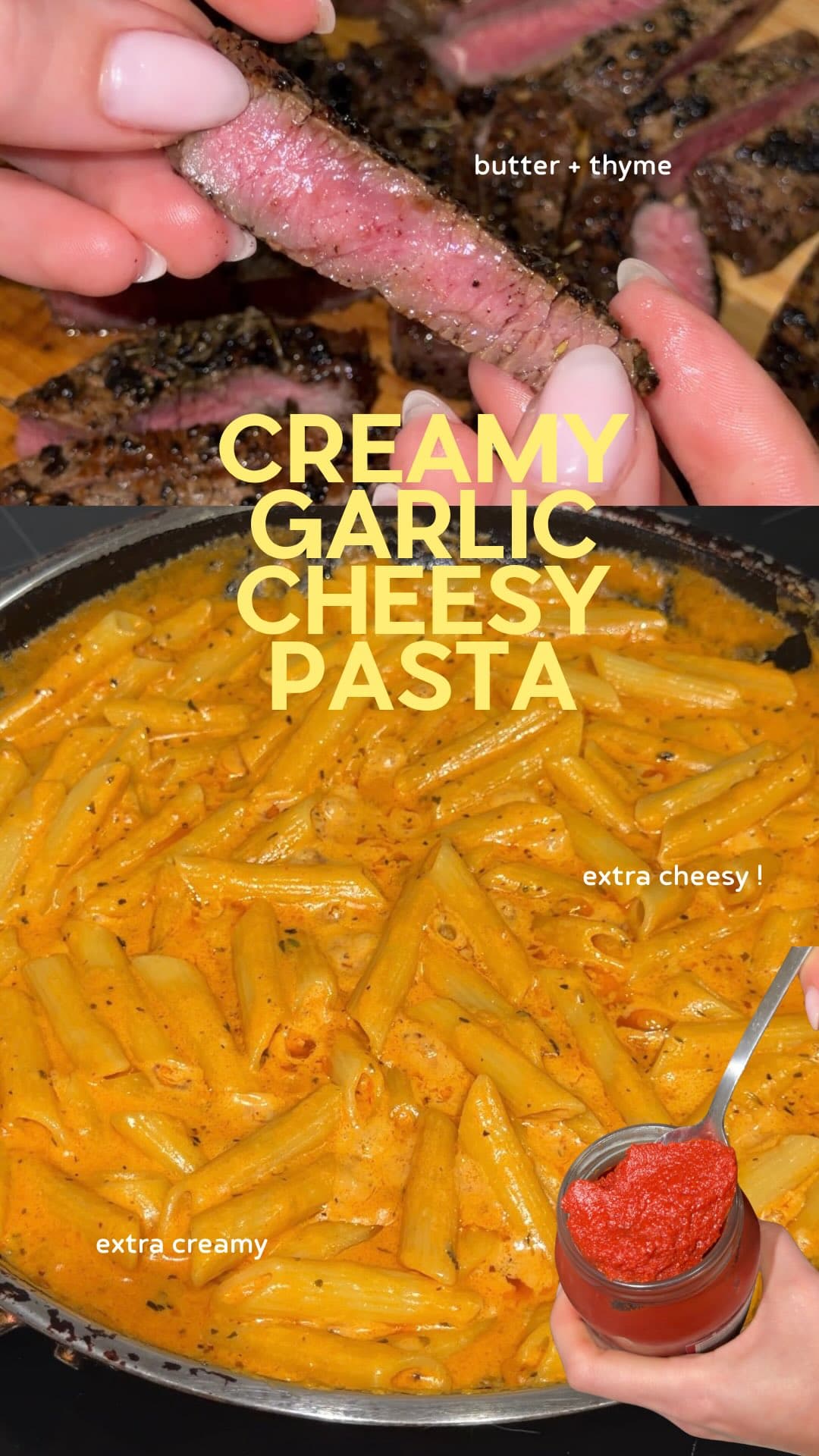 Garlic Butter Steak Pasta