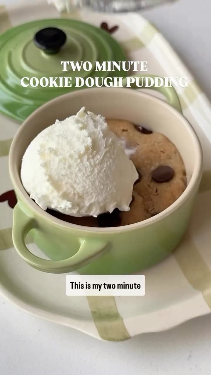 Two-Minute Five-Ingredient Eggless Cookie Dough Pudding