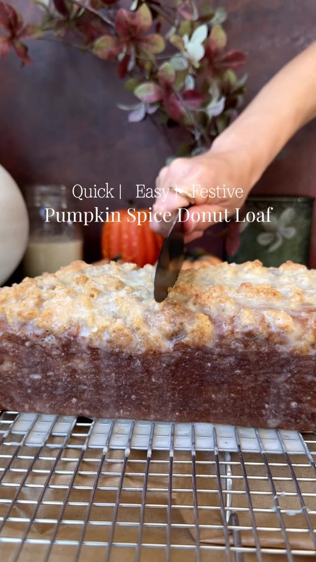 Pumpkin Spice Donut Loaf